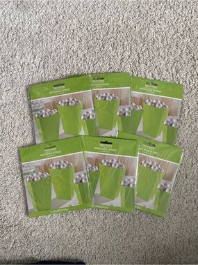 6-Pack (30 total) Amscan Small Kiwi Green Paper Popcorn Treat Boxes